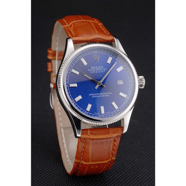 Superclone Rolex Datejust Blue Dial REP016817 Angle Detail