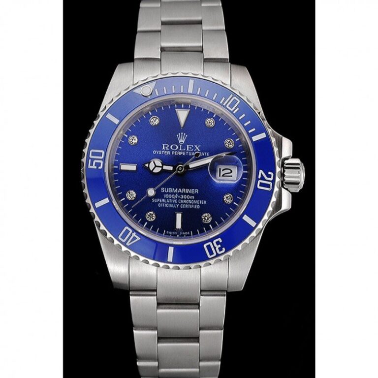 Replica Rolex Submariner Blue Dial 622638 Perspective View