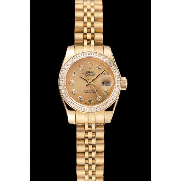 Superclone Rolex Datejust Gold Dial 1454096 Perspective View