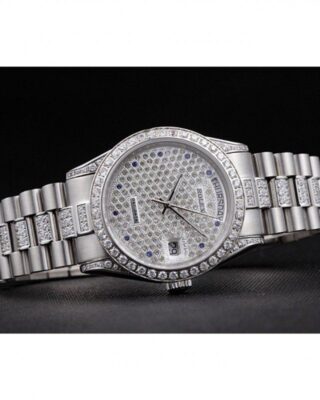 Superclone Rolex Day-Date Diamond Dial 621612 Close-Up Focus