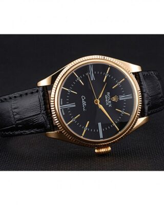 Replica Rolex Cellini Black Dial 622832 Design Element