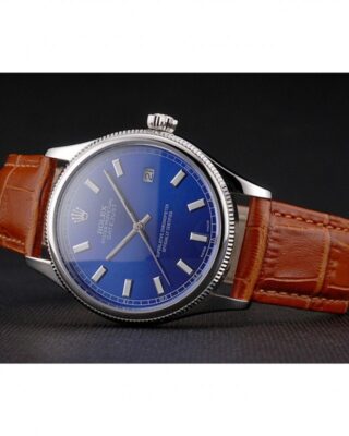 Superclone Rolex Datejust Blue Dial REP016817 Close-Up Focus
