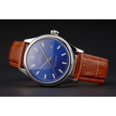 Superclone Rolex Datejust Blue Dial REP016817 Close-Up Focus