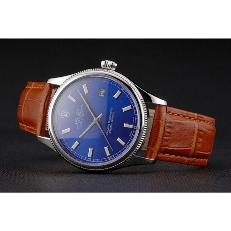 Superclone Rolex Datejust Blue Dial REP016817 Close-Up Focus