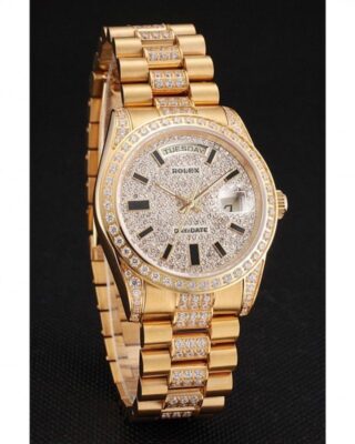 Superclone Rolex Day-Date White Dial REP016825 Angle Detail