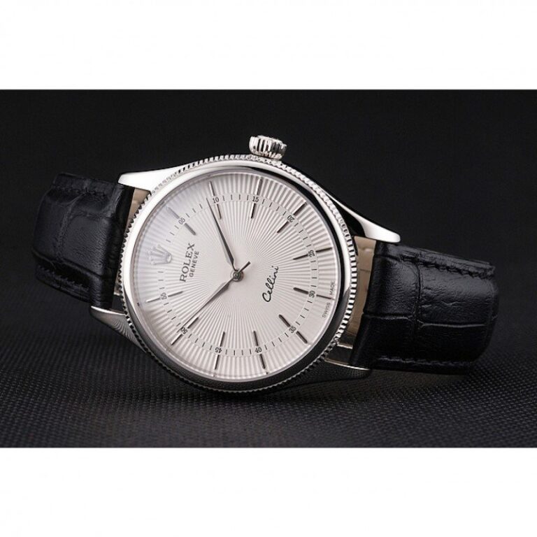 Superclone Rolex Cellini White Dial REP016805 Close-Up Focus