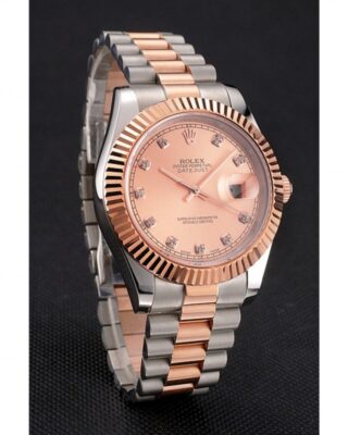 Superclone Rolex Datejust Rose-Gold Dial REP016816 Angle Detail