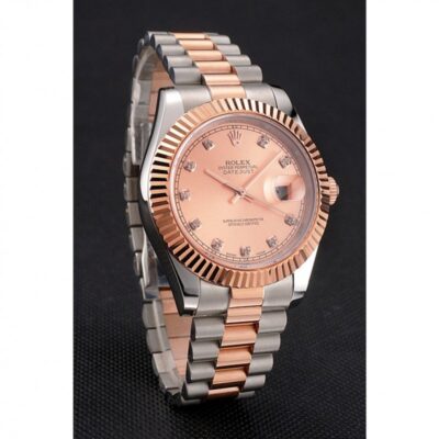 Superclone Rolex Datejust Rose-Gold Dial REP016816 Angle Detail