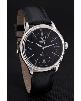 Superclone Rolex Cellini Black Dial 622654 Angle Detail