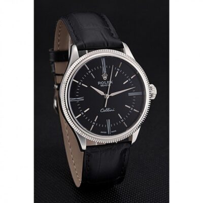 Superclone Rolex Cellini Black Dial 622654 Angle Detail