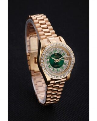 Replica Rolex Datejust Green Dial RL39 Angle Detail