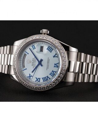 Superclone Rolex Day-Date Blue Dial 1453962 Angle Detail
