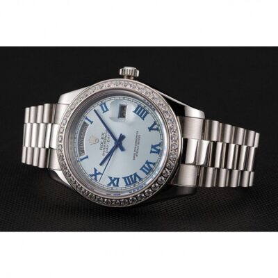 Superclone Rolex Day-Date Blue Dial 1453962 Angle Detail
