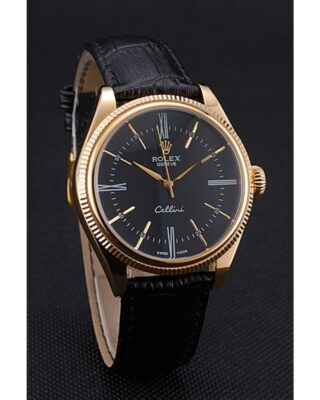 Replica Rolex Cellini Black Dial 622832 Angle Detail