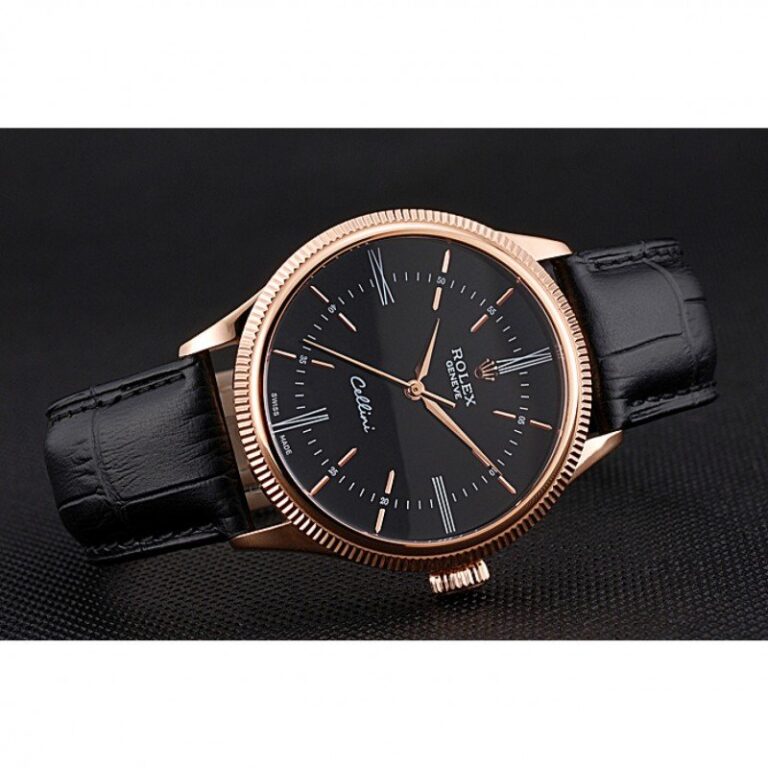 Superclone Rolex Cellini Black Dial 622656 Close-Up Focus