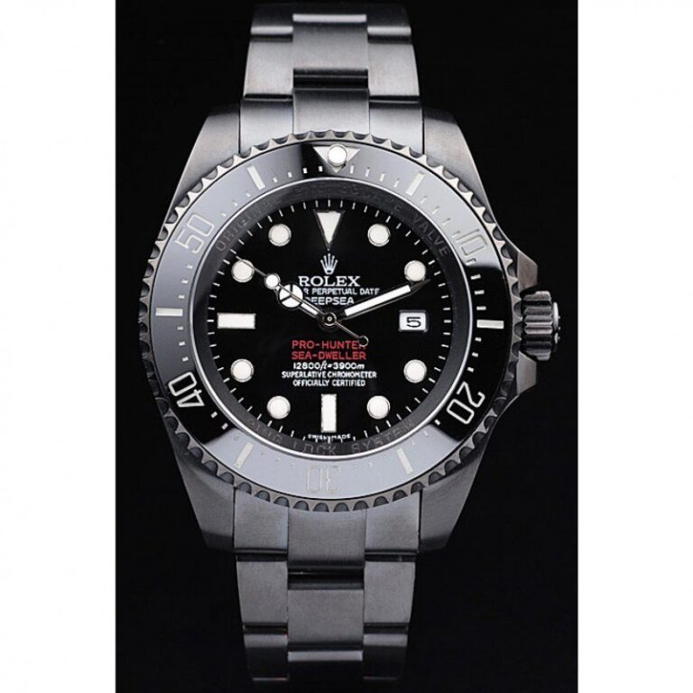 Superclone Rolex Deepsea Black Dial REP016819 Perspective View