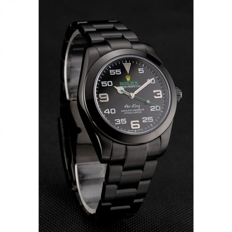 Replica Rolex Air-King Black Dial 1454019 Perspective View