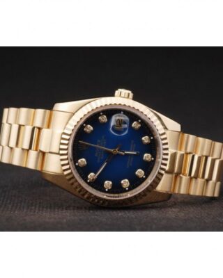 Superclone Rolex Datejust Blue Dial SRL71 Style Perspective