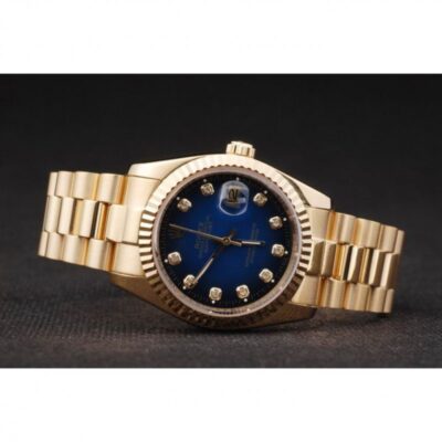 Superclone Rolex Datejust Blue Dial SRL71 Style Perspective