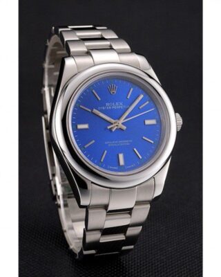 Replica Rolex Oyster Perpetual Date Blue Dial REP016835 Angle Detail