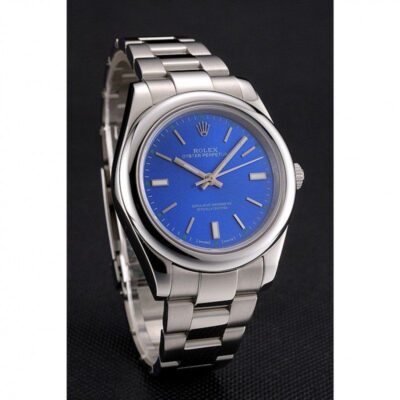 Replica Rolex Oyster Perpetual Date Blue Dial REP016835 Angle Detail