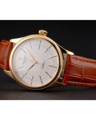 Superclone Rolex Cellini White Dial REP016793 Close-Up Focus