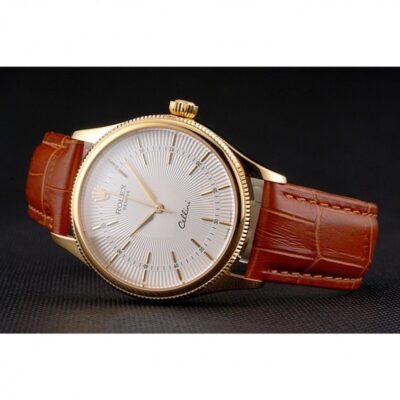 Superclone Rolex Cellini White Dial REP016793 Close-Up Focus