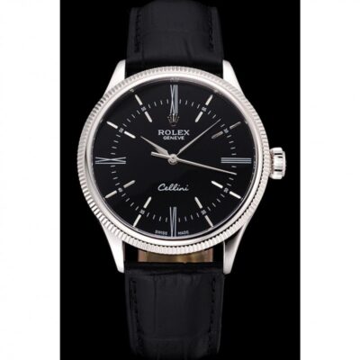 Superclone Rolex Cellini Black Dial 622654 Perspective View