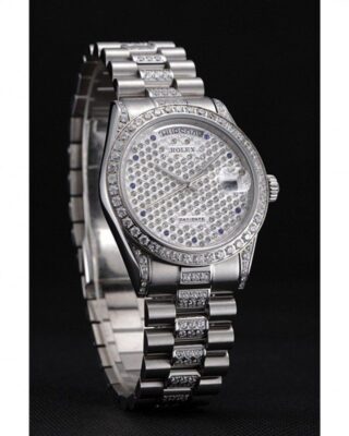 Superclone Rolex Day-Date Diamond Dial 621612 Angle Detail