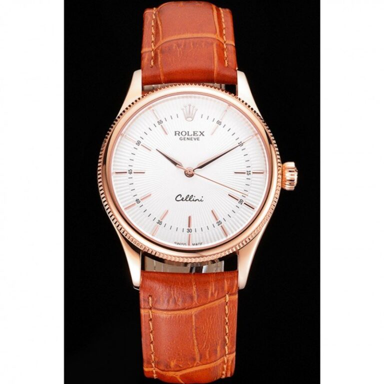 Superclone Rolex Cellini White Dial REP016801 Perspective View