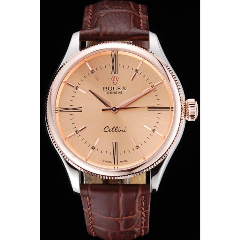 Replica Rolex Cellini Orange Dial 622840 Perspective View