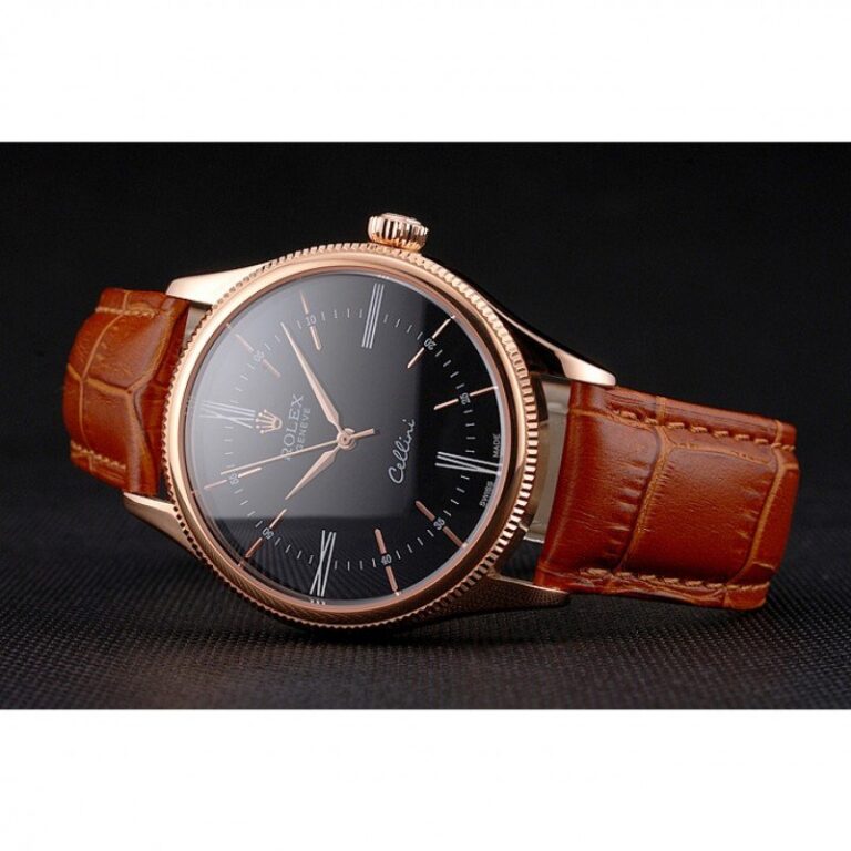 Superclone Rolex Cellini Black Dial REP016794 Design Element