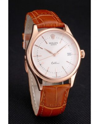 Superclone Rolex Cellini White Dial REP016812 Angle Detail