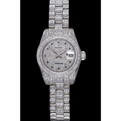 Superclone Rolex Datejust Silver Dial 622022 Perspective View