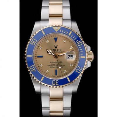 Replica Rolex Submariner Gold Dial rl55 Perspective View