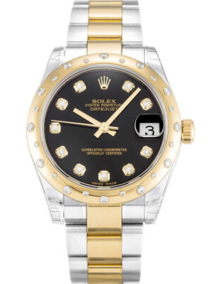 Replica Rolex Datejust Mid-Size Black Dial 178343