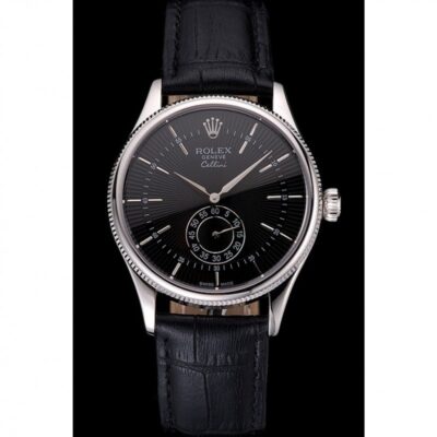 Superclone Rolex Cellini Black Dial REP016790 Perspective View