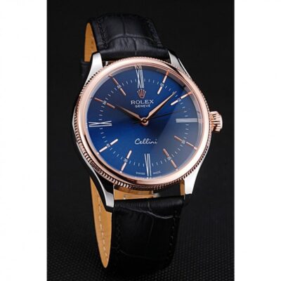 Replica Rolex Cellini Blue Dial 622841 Angle Detail