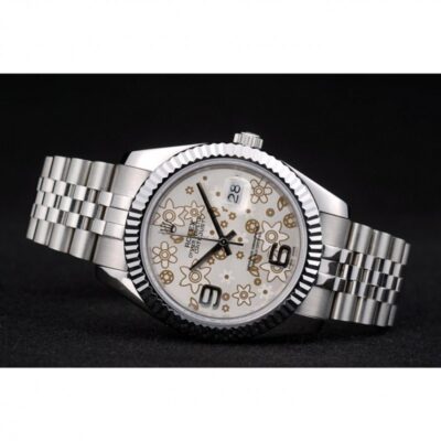 Superclone Rolex Datejust Silver Dial 42001 Close-Up Focus