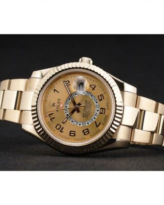 Replica Rolex Sky-Dweller Gold Dial 80243 Design Element