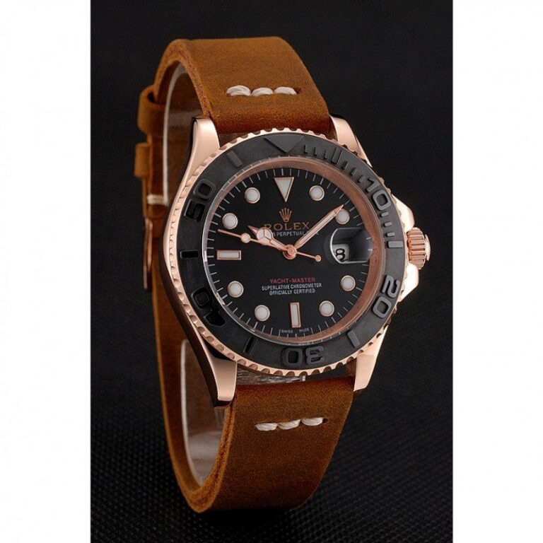 Replica Rolex Yacht-Master Black Dial 1453861 Perspective View