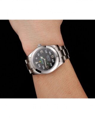 Replica Rolex Air-King Black Dial 116900 Alternate Angle