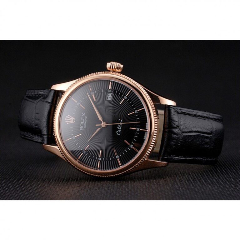 Superclone Rolex Cellini Black Dial REP016799 Design Element