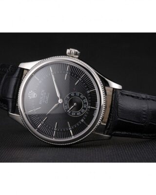Superclone Rolex Cellini Black Dial REP016790 Close-Up Focus