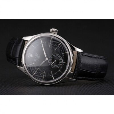 Superclone Rolex Cellini Black Dial REP016790 Close-Up Focus