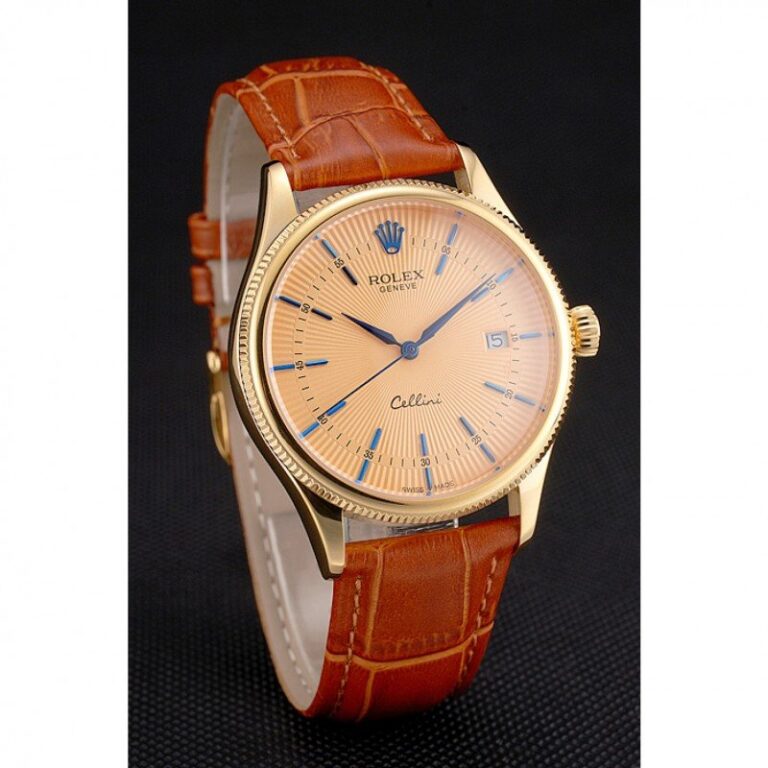 Superclone Rolex Cellini Gold Dial REP016797 Angle Detail