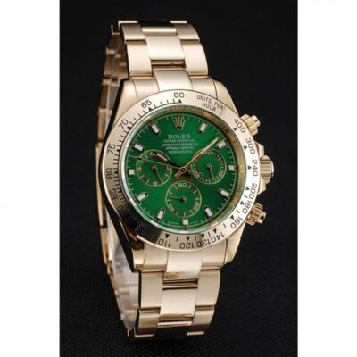 Replica Rolex Daytona Green Dial 1454244 Angle Detail
