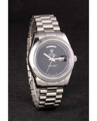 Superclone Rolex Day-Date Black Dial 80294 Angle Detail