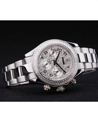 Replica Rolex Daytona Silver Dial RL165 Close-Up Focus