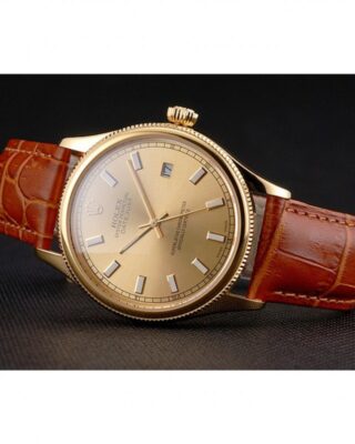 Superclone Rolex Datejust Gold Dial REP016818 Close-Up Focus